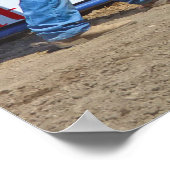 Poster Saddle Bronc Breaking Out of Rodeo Chute w Cowboy (Coin)