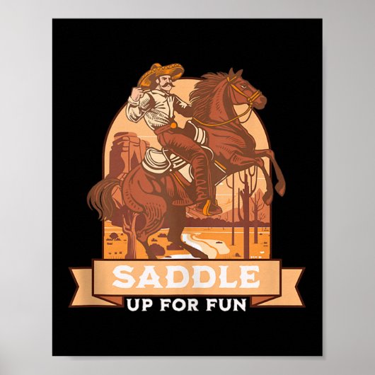 Poster Saddup Pour Fun Cowboy Western Riding Humour Tank (Devant)