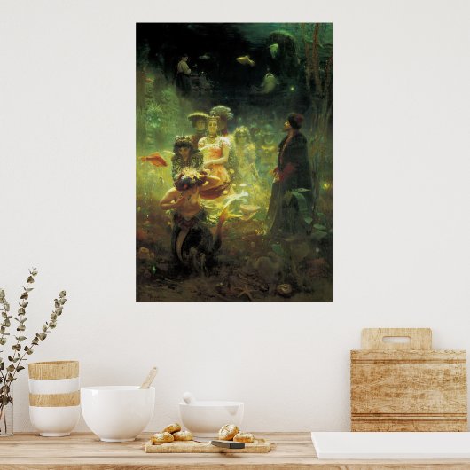 Poster Sadko dans le royaume sous-marin par Ilya Repin (Cuisine)