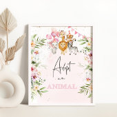 Poster Safari adopter un anniversaire aminal