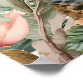 Poster Safari Animal Aventure Commencer Baby Boy Douche (Coin)