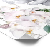 Poster Safari Animal Tropical Baby shower rose Fleur (Coin)