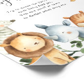 Poster Safari Animaux Baby shower Devinez La Nourriture P (Coin)