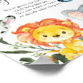Poster Safari Animaux Baby shower Devinez La Nourriture P (Coin)