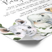 Poster Safari Animaux Baby shower Ne pas dire bébé signe (Coin)