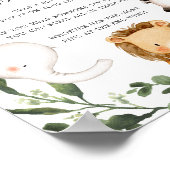 Poster Safari Animaux Baby shower Ne pas dire bébé signe (Coin)