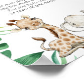 Poster Safari Animaux Baby showers Devinez Le Mess Sweet (Coin)