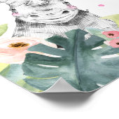 Poster Safari Animaux Fille Anniversaire Panneau de bienv (Coin)