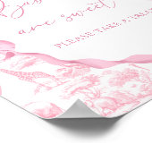 Poster Safari Animaux Toile rose de Jouy Les bébés sont s (Coin)