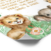 Poster Safari animaux Tropical Shower pacifier jeu de cha (Coin)