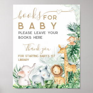 Poster Safari Baby Animaux Baby showers livres pour bébé
