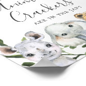 Poster Safari Baby shower Devine Combien De Crackers Anim (Coin)