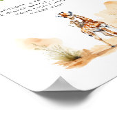 Poster Safari Bébé Animaux Baby shower Déchets Raffle (Coin)