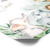 Poster Safari Bébé Animaux Baby shower Sweet faveurs (Coin)