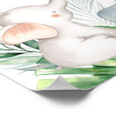 Poster Safari Bébé Animaux Végétation Baby shower bienven (Coin)