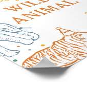 Poster Safari Birthday Party Adopt an Animal Table Sign (Coin)