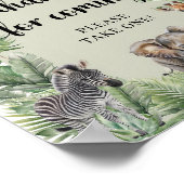 Poster Safari de la Jungle tropicale Animaux merci d'être (Coin)