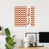 Poster Safari de rouille Red Poppy Chevron avec texte per (Bureau à domicile)