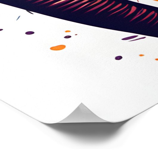 Poster Safari Elephant Art, Rainbow Paint Splatter Wall (Coin)