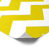 Poster Safari Golden Poppy Chevron avec texte personnalis (Coin)