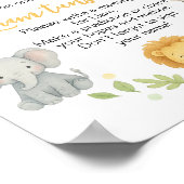 Poster Safari Jungle Animals Birthday Time Capsule Sign (Coin)