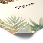 Poster Safari Jungle Personalized Name Monogram M Nursery (Coin)