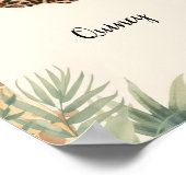 Poster Safari Jungle Personalized Name Monogram Q Nursery (Coin)