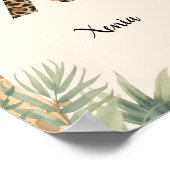 Poster Safari Jungle Personalized Name Monogram X Nursery (Coin)