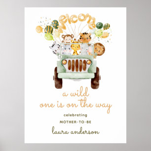 Poster Safari Jungle - Un anniversaire sauvage pour bébé