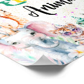 Poster Safari ne nourrit pas les animaux fête d'anniversa (Coin)