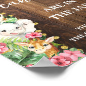 Poster Safari Pink Rustic How many Candies Shower Game (Coin)