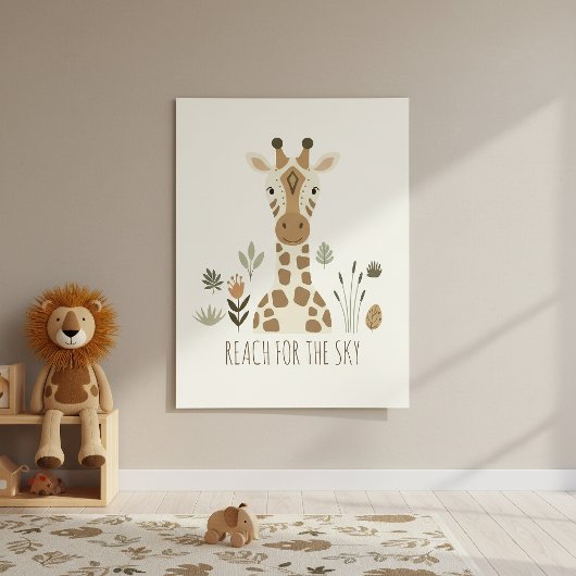 Poster Safari Portraits Giraffe Ivory ID1264