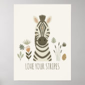 Poster Safari Portraits Zebra Ivory ID1264 (Devant)
