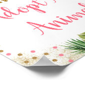 Poster Safari Rose & Or Adopter Un Signe D'Anniversaire A (Coin)