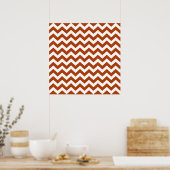 Poster Safari rouille Rouge Poppy Chevron (Cuisine)