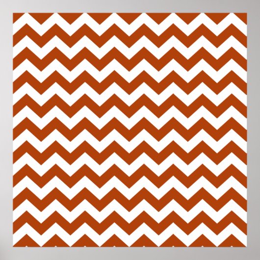 Poster Safari rouille Rouge Poppy Chevron (Devant)