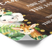 Poster Safari Rustique Combien de bonbons Jeu de douche S (Coin)