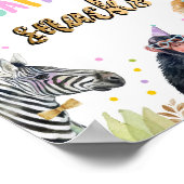 Poster Safari Snacks Safari Party Animaux Signal d'annive (Coin)