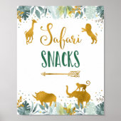 Poster Safari Snacks Verdure or Signal d'anniversaire (Devant)