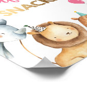 Poster Safari Snacks Wild Animal Girl Anniversaire Pannea (Coin)