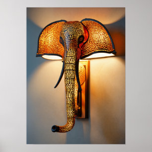 Poster "Safari Splendor : Fixation de la lampe murale du