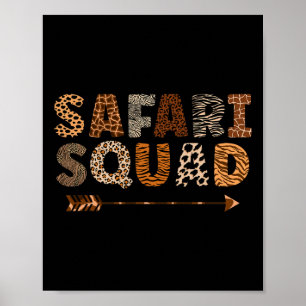Poster Safari Squad African Family Vacances Zoologiste An