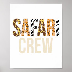 Poster Safari Squad Animaux Zoo Faune Zoo Halloween Co