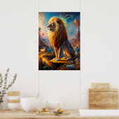 Poster Safari Surreal Lion (Cuisine)