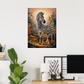 Poster Safari Surreal Zebra (Bureau à domicile)