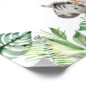 Poster Safari Thématique bébé garçon douche Doigt (Coin)