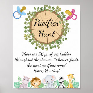 Poster Safari Thème Pacifier Chasse