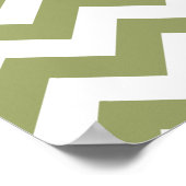 Poster Safari vert Chevron avec Giraffe d'Art Pop (Coin)