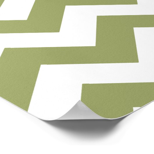 Poster Safari vert Chevron avec Giraffe d'Art Pop (Coin)