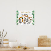 Poster Safari Wild 1st Birthday Party (Cuisine)